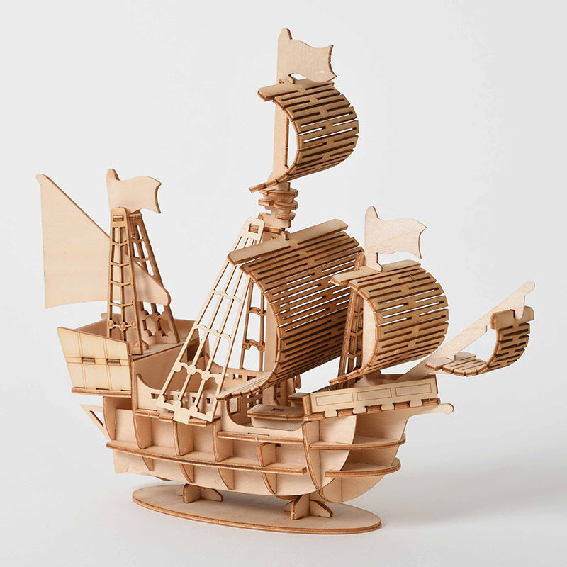 Sailing Ship 3D Wooden Puzzle Toy