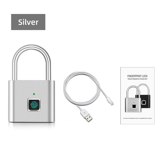 USB Rechargeable Fingerprint Padlock