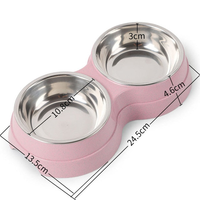 Stainless Steel Double Pet Bowls