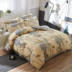 Cotton & Polyester Grid Duvet Cover Set