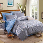 Cotton & Polyester Grid Duvet Cover Set