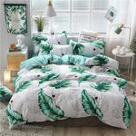 Cotton & Polyester Grid Duvet Cover Set