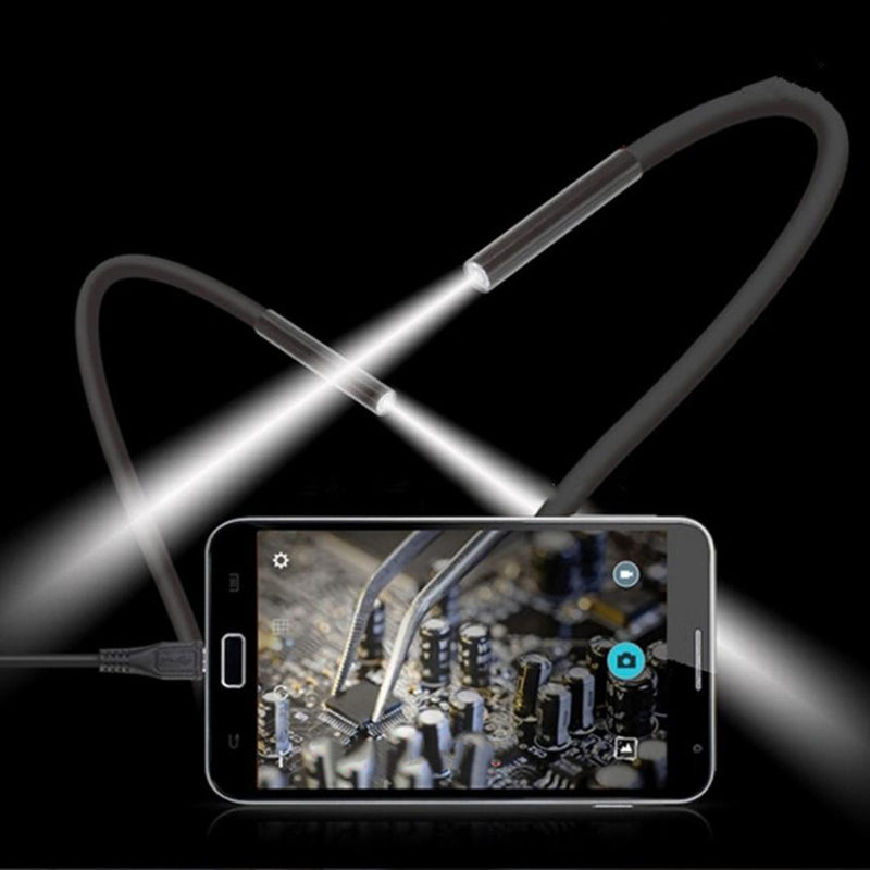 Cordon souple de 5,5 mm à 2 m USB Endoscope, caméra HD 2 en 1