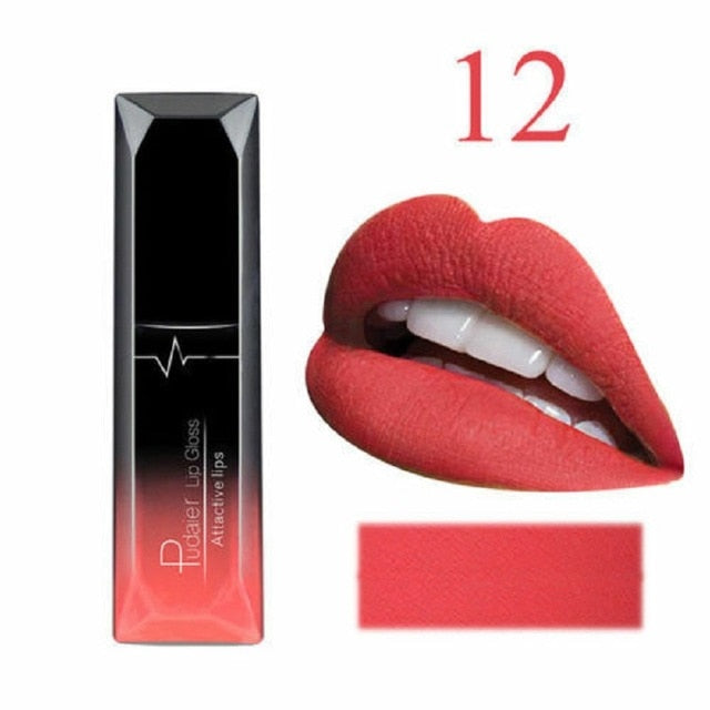 Waterproof Liquid Lip Gloss Metallic Matte Lipstick