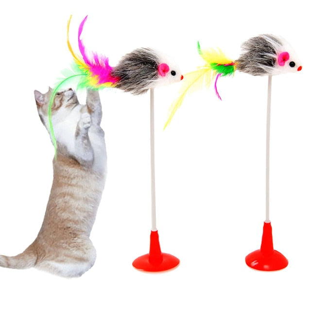 Cat Interactive Stick Feather Toys