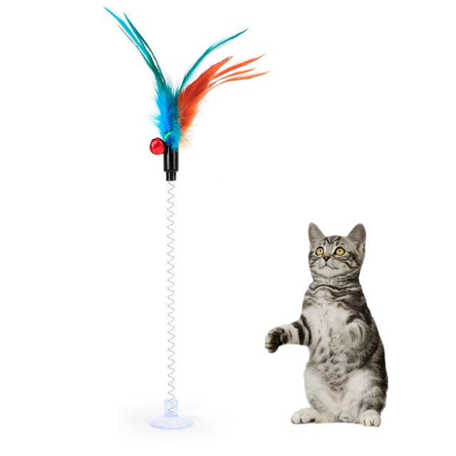 Cat Interactive Stick Feather Toys