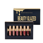 BEAUTY GLAZED 6pcs/Set Liquid Lipstick Lip Gloss Matte Lips