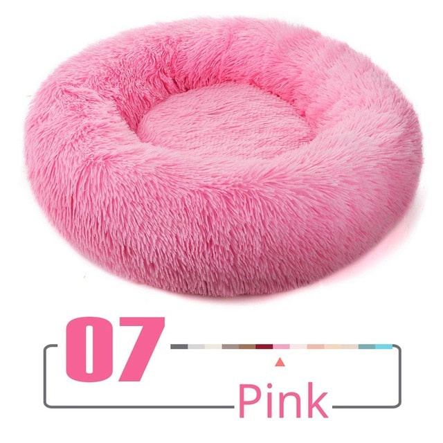 Round Plush Cat Bed